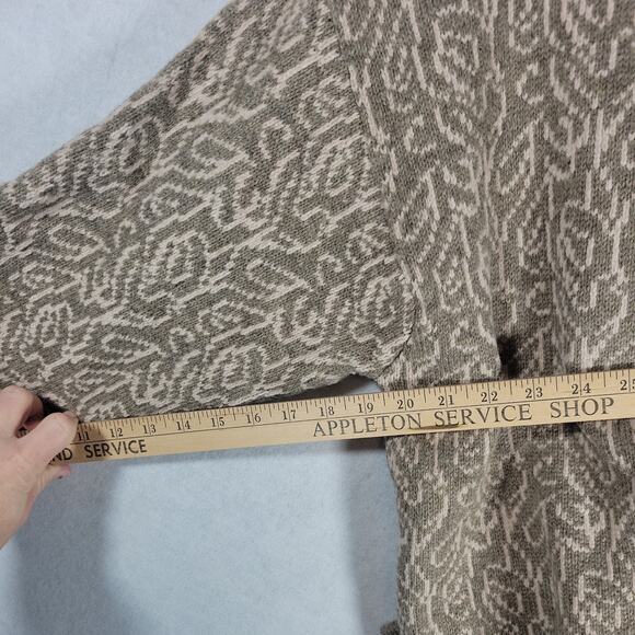 VTG Womens Icelandic Design Button Up Wool Blend Sweater Jacket Sz L - Picture 11 of 11